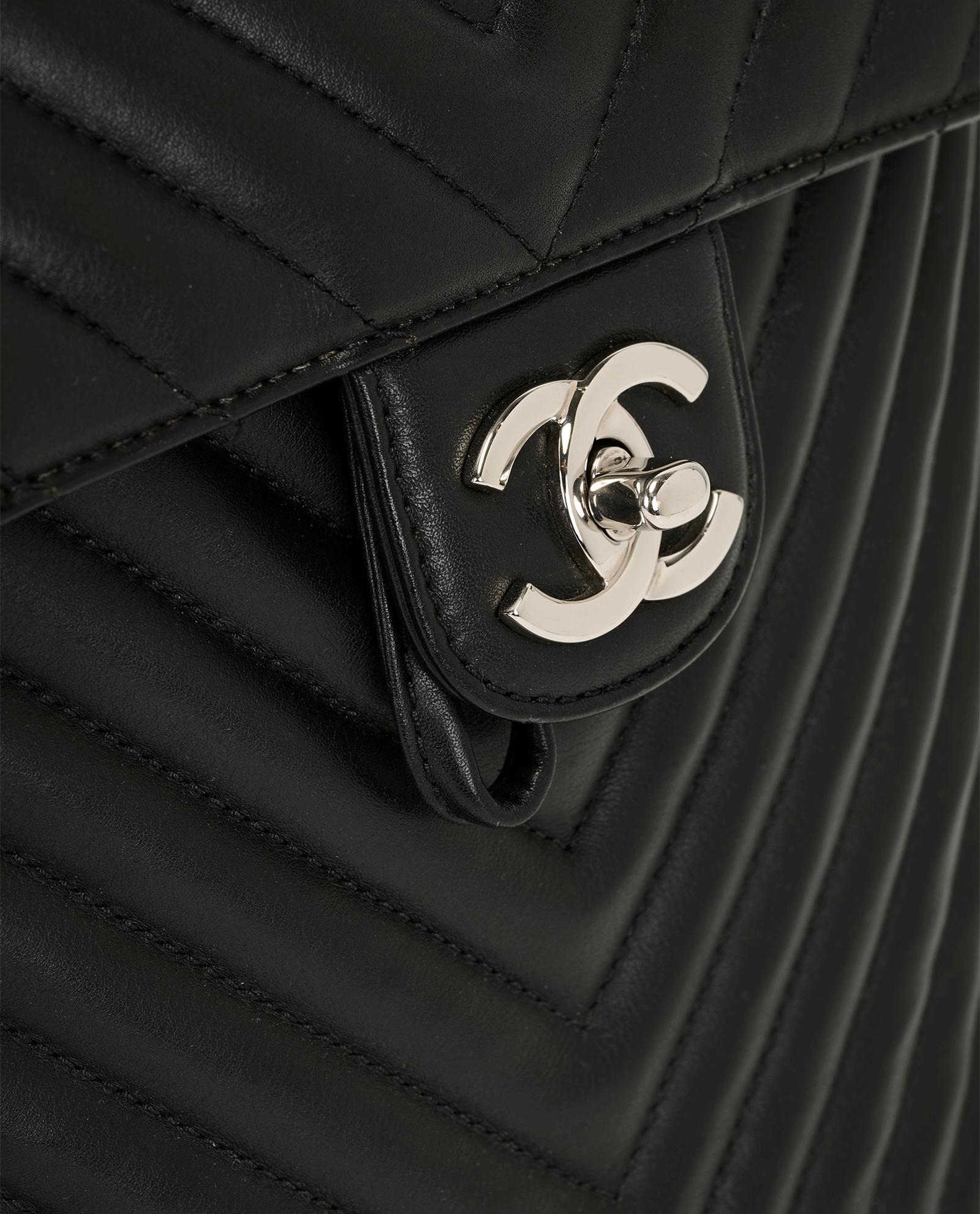 Urban Spirit Chevron Backpack, &pound;2,500, Handbags, Black, Lambskin Leather, Other view